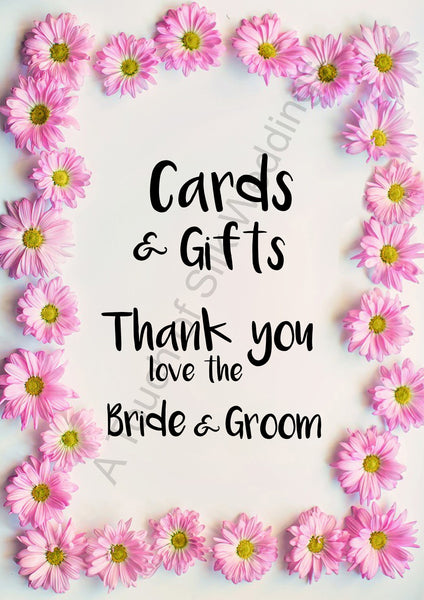 Bundle - Instant Download Pink Daisy Wedding Signs