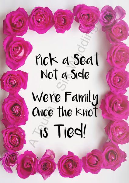 Bundle - Instant Download Pink Rose Wedding Signs