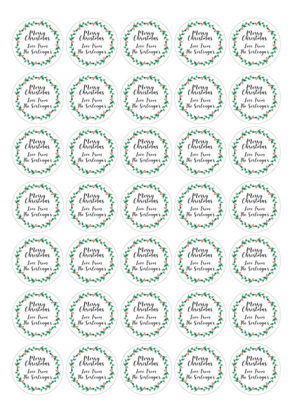 Matte Finish - Personalised Christmas Gift Sticker Sheets - Present Labels