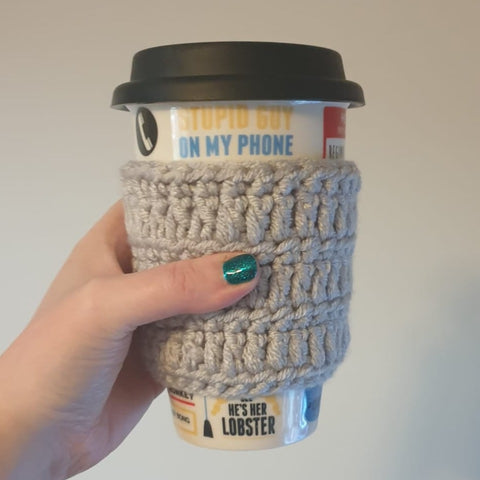 Resuable Coffee Cup Cozy - Handmade Crochet