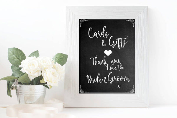 Bundle - Chalk Board Effect Wedding Signs