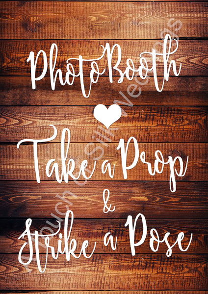 Wooden Effect Photobooth Sign