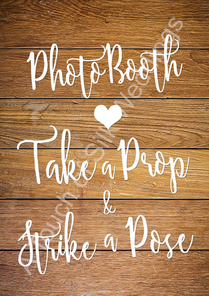 Instant Download Light Wood Effect Photobooth Sign