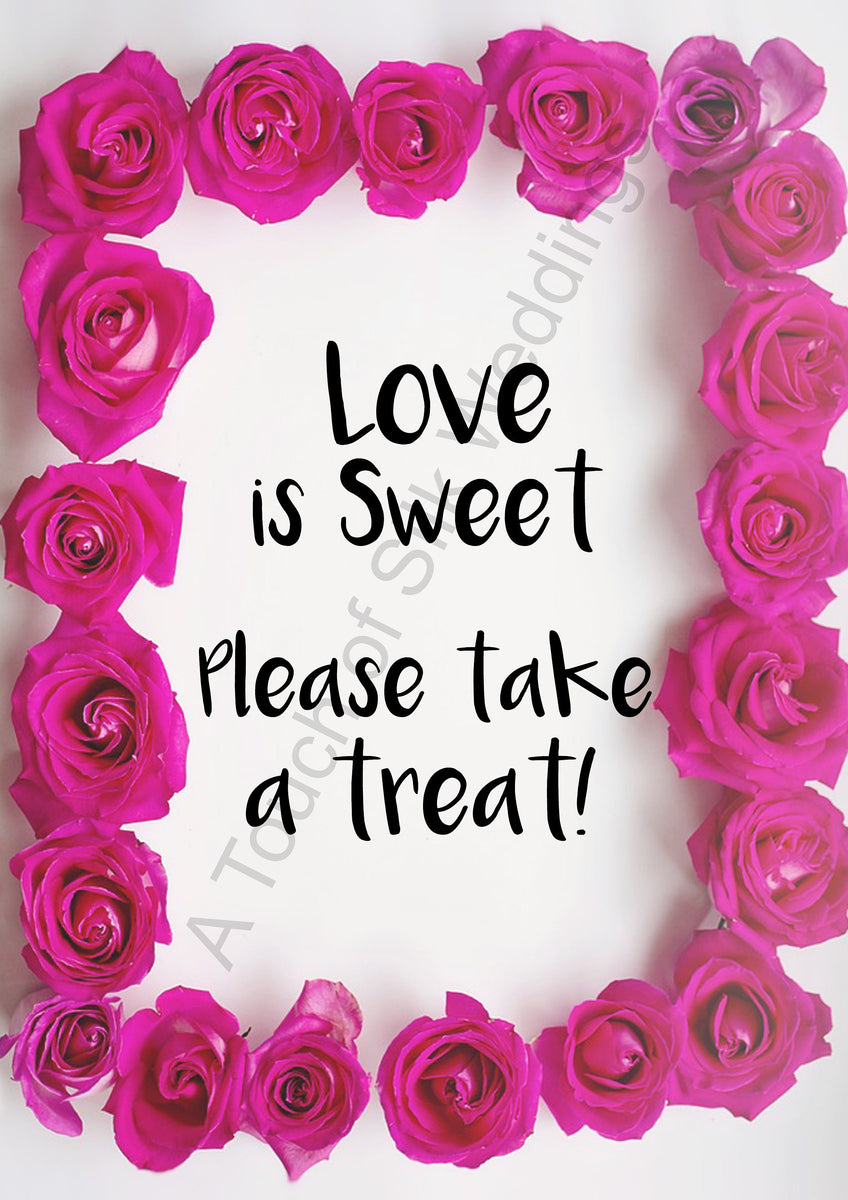 Bundle - Pink Rose Wedding Signs – Silk Stationery