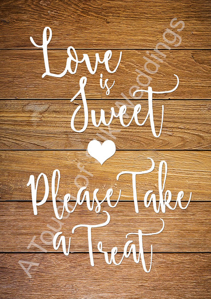 Instant Download Light Wood Love is Sweet Sign