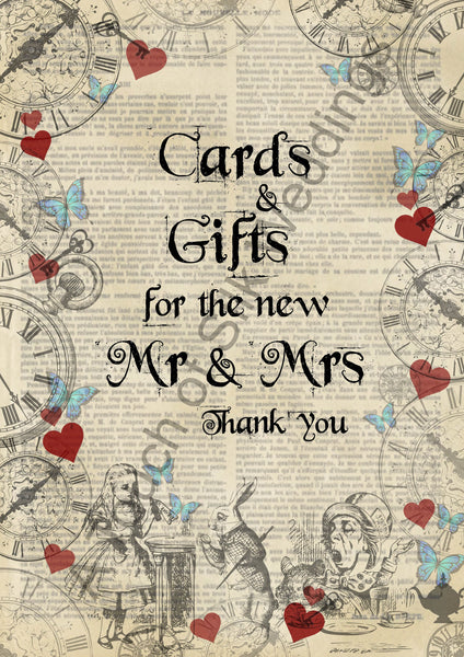 Bundle - Instant Download Alice in Wonderland Themed Wedding Signs