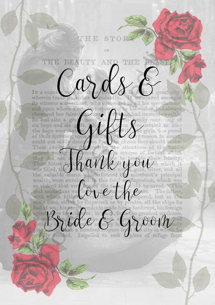 Bundle - Instant Download Beauty & The Beast Wedding Signs
