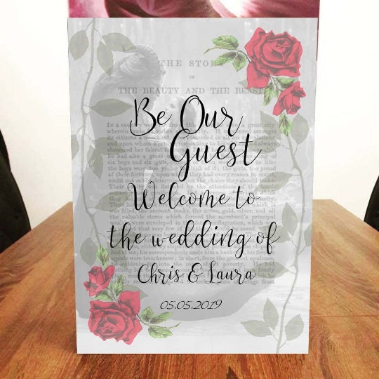 be our guest wedding welcome sign