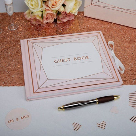 Rose Gold Wedding Guest Book