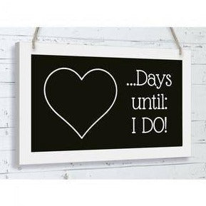 wedding countdown chalk board sign
