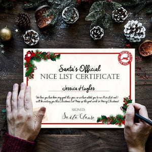 Personalisiertes Santa's Nice List-Zertifikat
