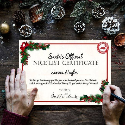Personalised Santa's Nice List Certificate