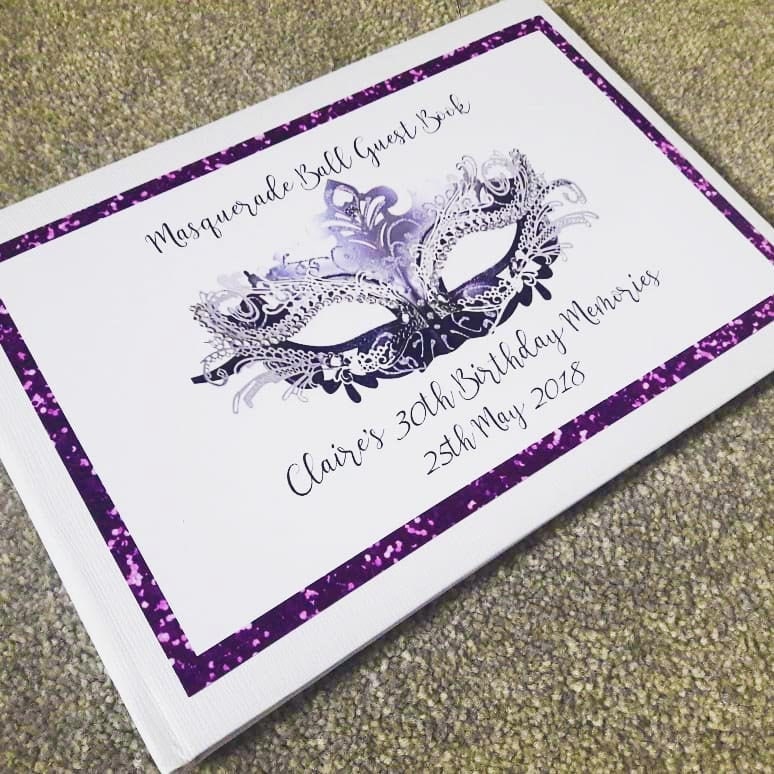 Personalised Masquerade Guest Book