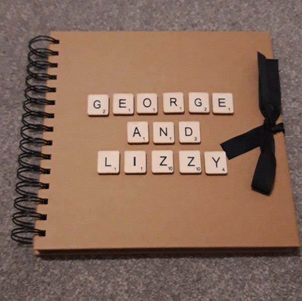 Personalised Scrabble Tile Guest book