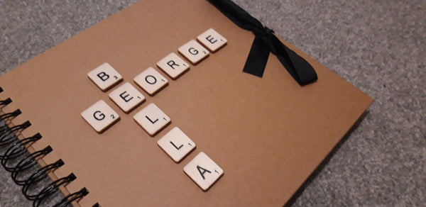 Personalised Scrabble Tile Guest book