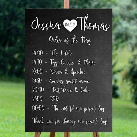 A1 Chalk Board Style Order of the Day Sign
