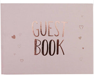 Pink and Rose Gold Wedding or Occasion GuestBook
