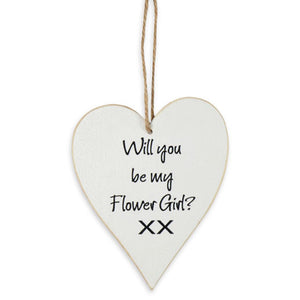 Will You Be My Flower Girl Hanging Heart