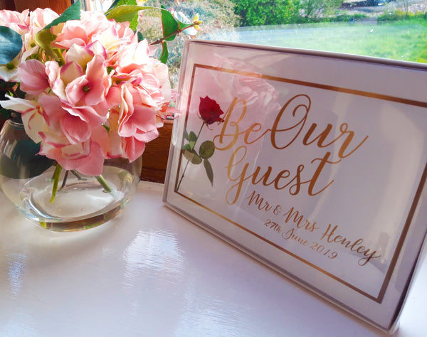 Personalisiertes „Be Our Guest“-Hochzeitsgästebuch