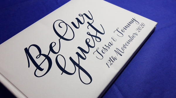 Personalisiertes „Be Our Guest“-Hochzeitsgästebuch