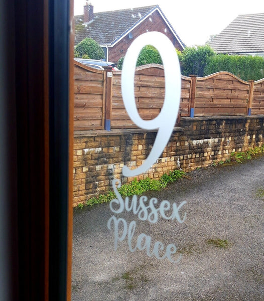 Custom House Number/Name Window Vinyl