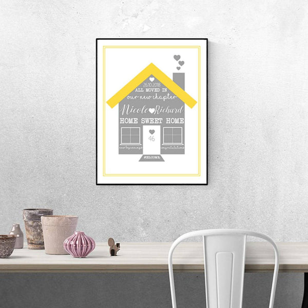 Custom Home Print voor nieuwe huiseigenaren, perfect gepersonaliseerd cadeau