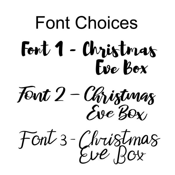 Vinyl for DIY Christmas Eve Boxes, Comes in Variety of Colours and Fonts