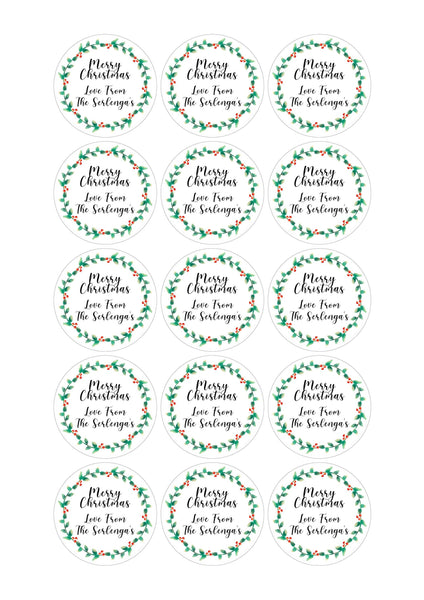 Matte Finish - Personalised Christmas Gift Sticker Sheets