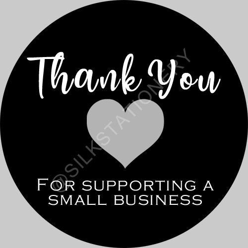 Gloss Finish - Thank You Sticker Sheets - Supporting Small Business Stickers/Labels