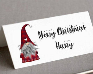 Personalised Christmas Place Cards, Christmas Table Decoration - Santa