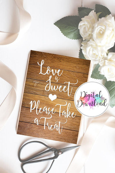 Bundle - Instant Download Light Wood Effect Wedding Signs