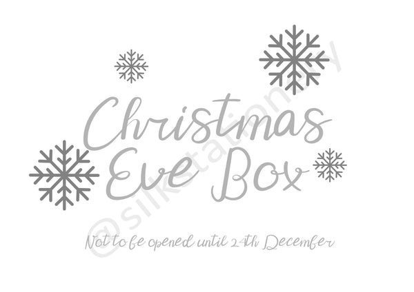 Vinyl for DIY Christmas Eve Boxes, Comes in Variety of Colours and Fonts