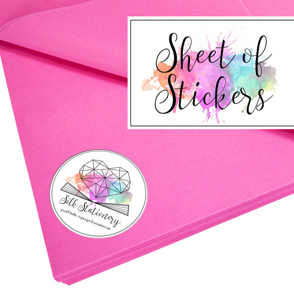 Custom Business Logo Sticker Sheets - Gloss Finish