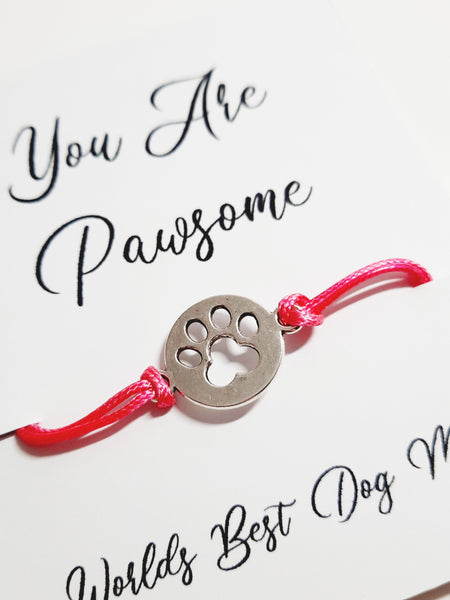 You Are Pawsome - Paw Charm Bracelet - Cadeauarmband met Paw Charm - Moederdagcadeau