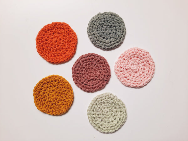 Pack of 6 Eco Friendly Scrubbies - Reusable Makeup Remover Pads - Variety Pack
