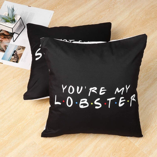 „You're My Lobster“, von „Friends“ inspirierter Kissenbezug, „Friends“-Zitat – nur Bezug, kein Einsatz – 45 cm x 45 cm