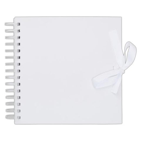 8x8 White Spiral Bound Scrapbook - DIY Guestbook